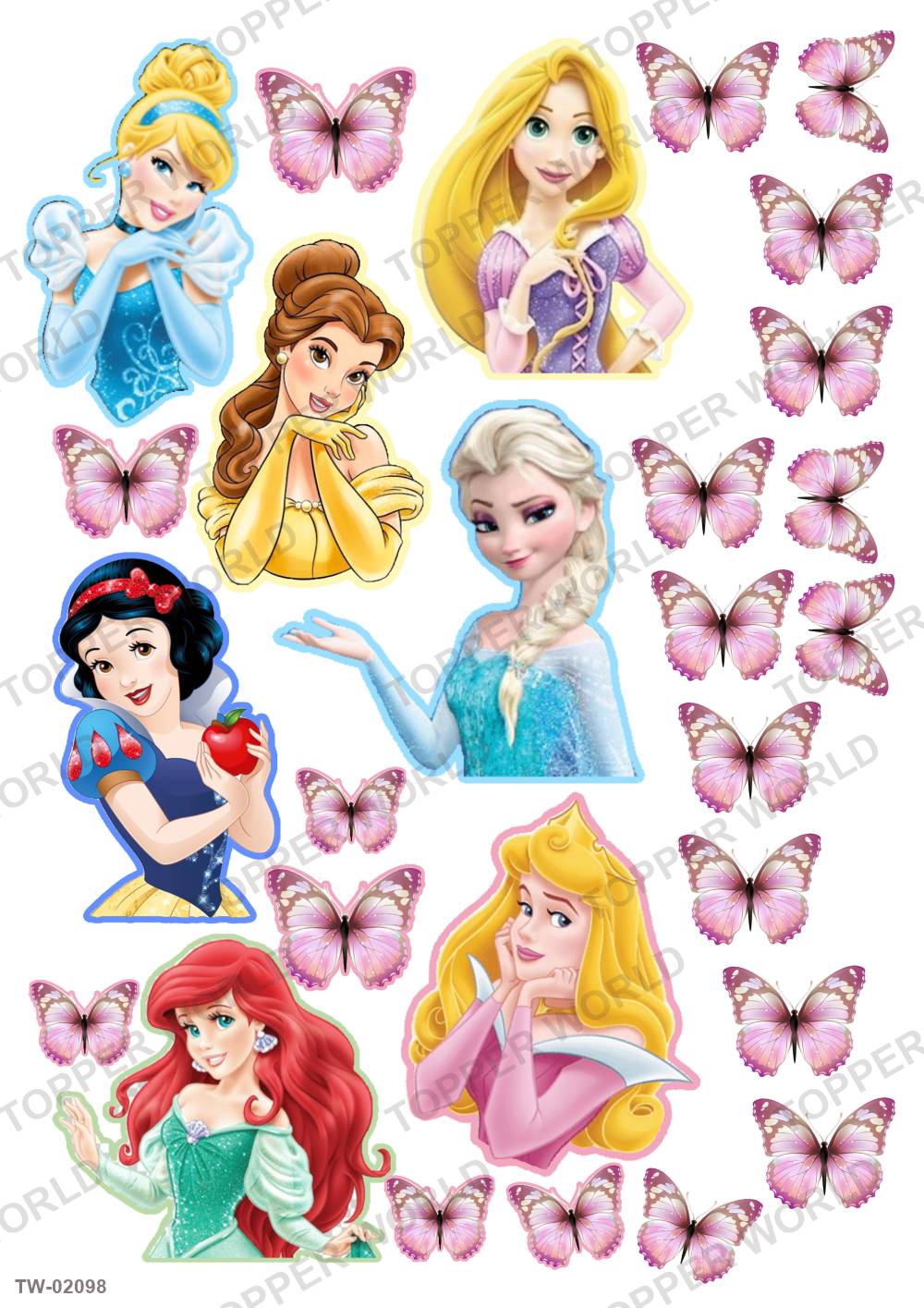 Princess Topper Sheet 03 – A4 topper sheet