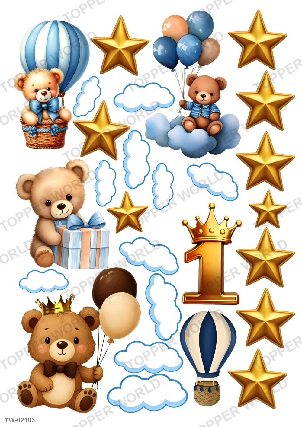 Little Boy Topper Sheet 48 – A4 topper sheet