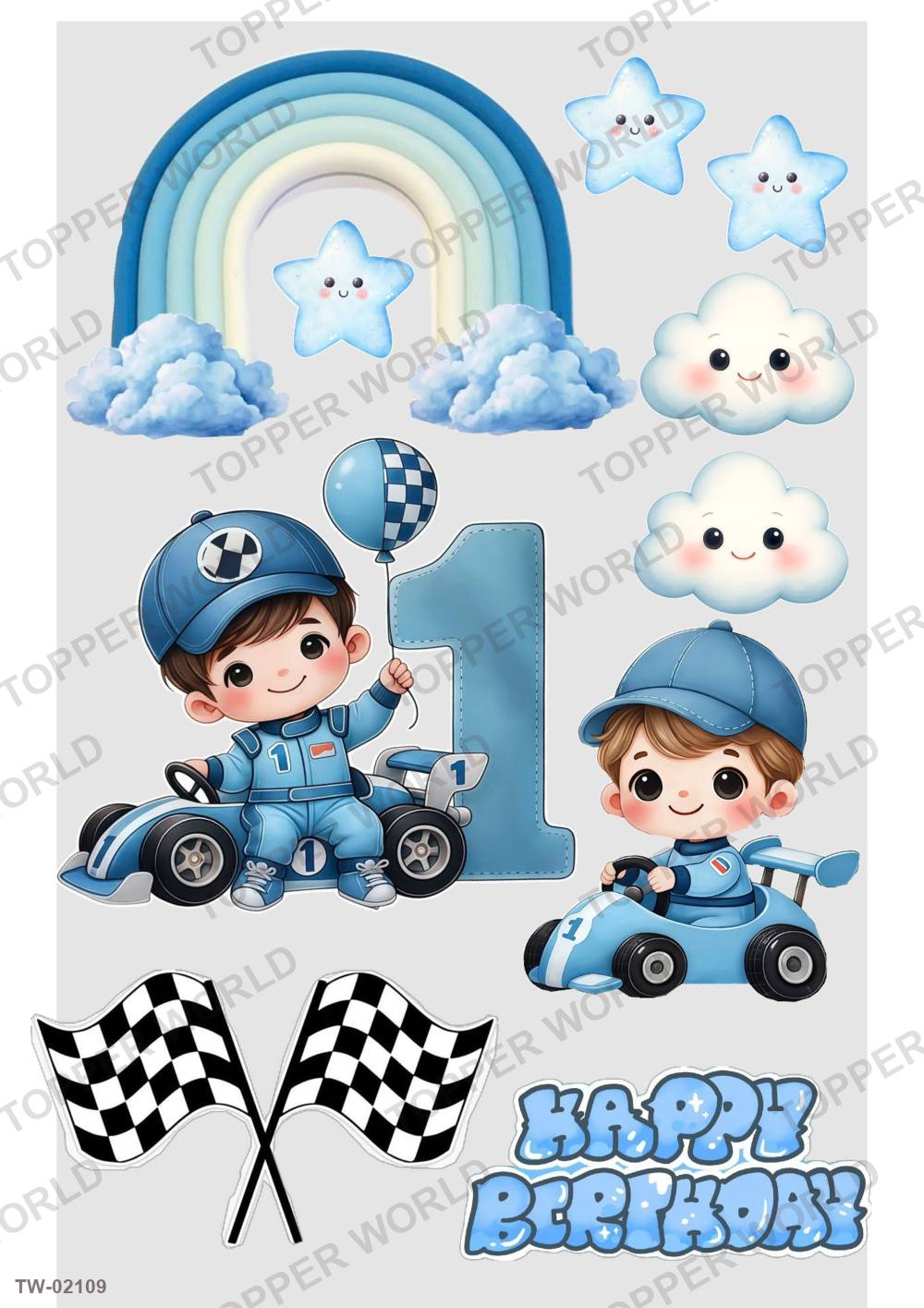 Little Boy Topper Sheet 49 – A4 topper sheet