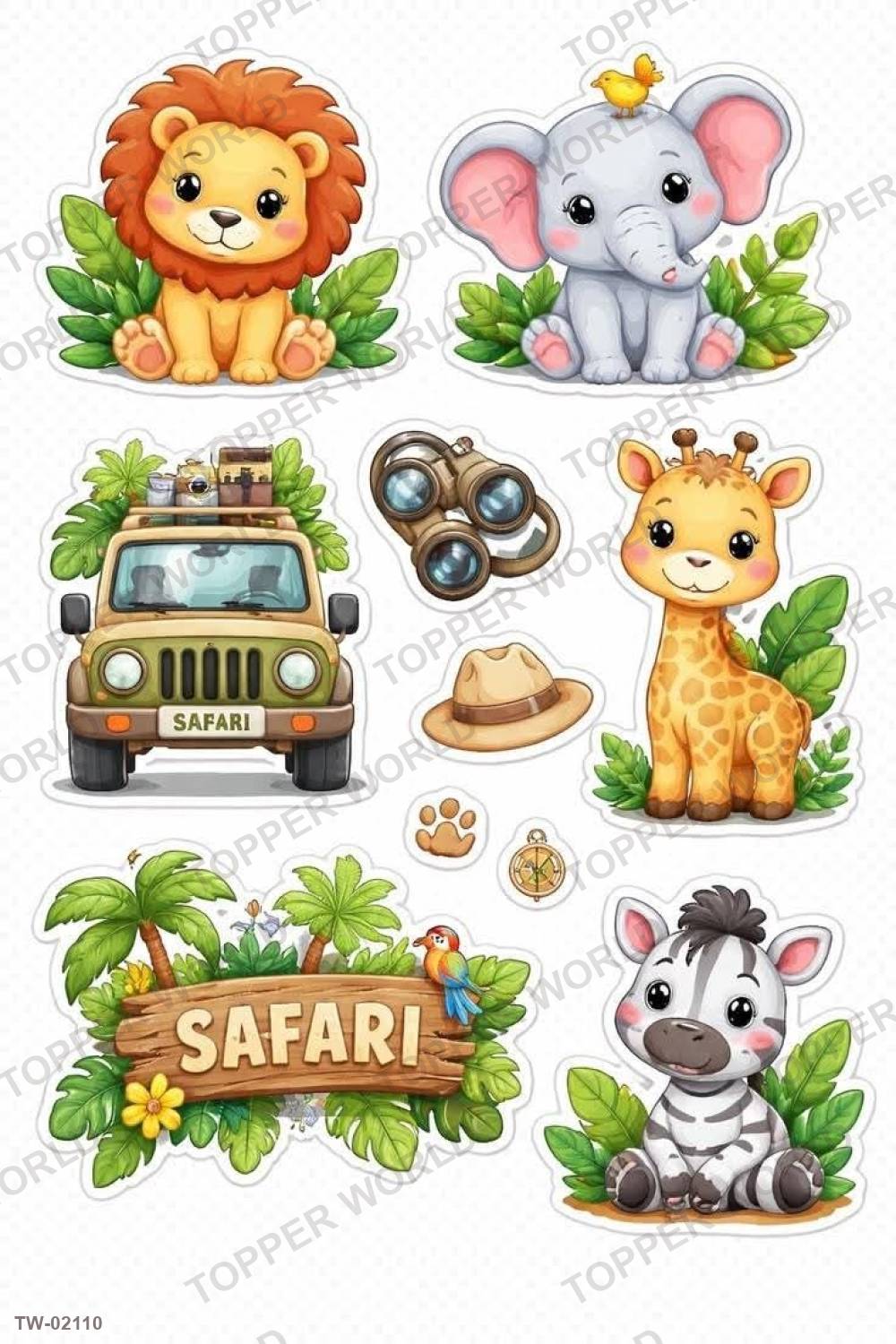 Animals Topper Sheet 193 – A4 topper sheet
