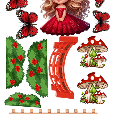 Little Girl cake topper