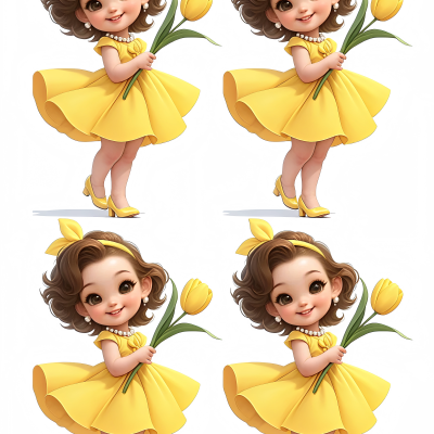 Little Girl cake topper