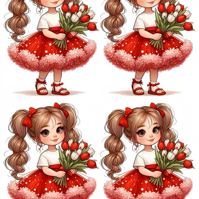 Little Girl cake topper