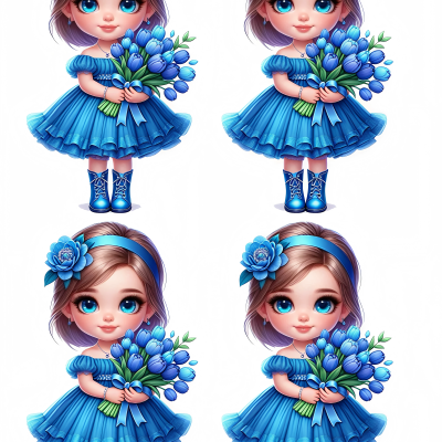 Little Girl cake topper