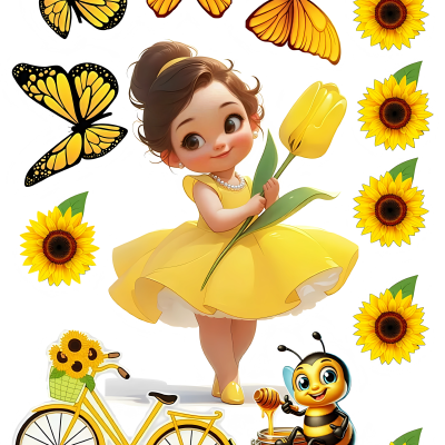 Little Girl cake topper