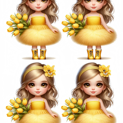 Little Girl cake topper