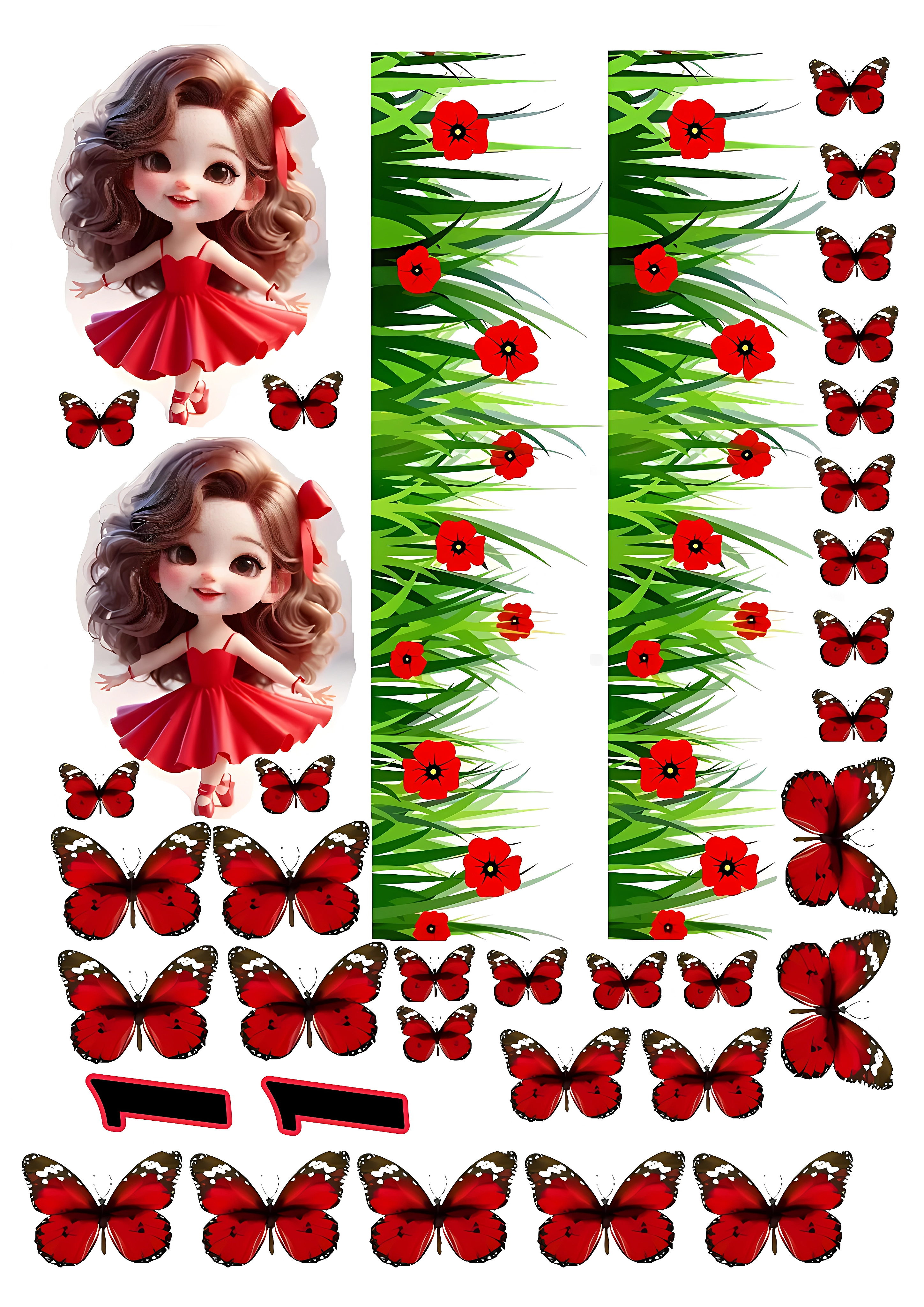 Little Girl cake topper