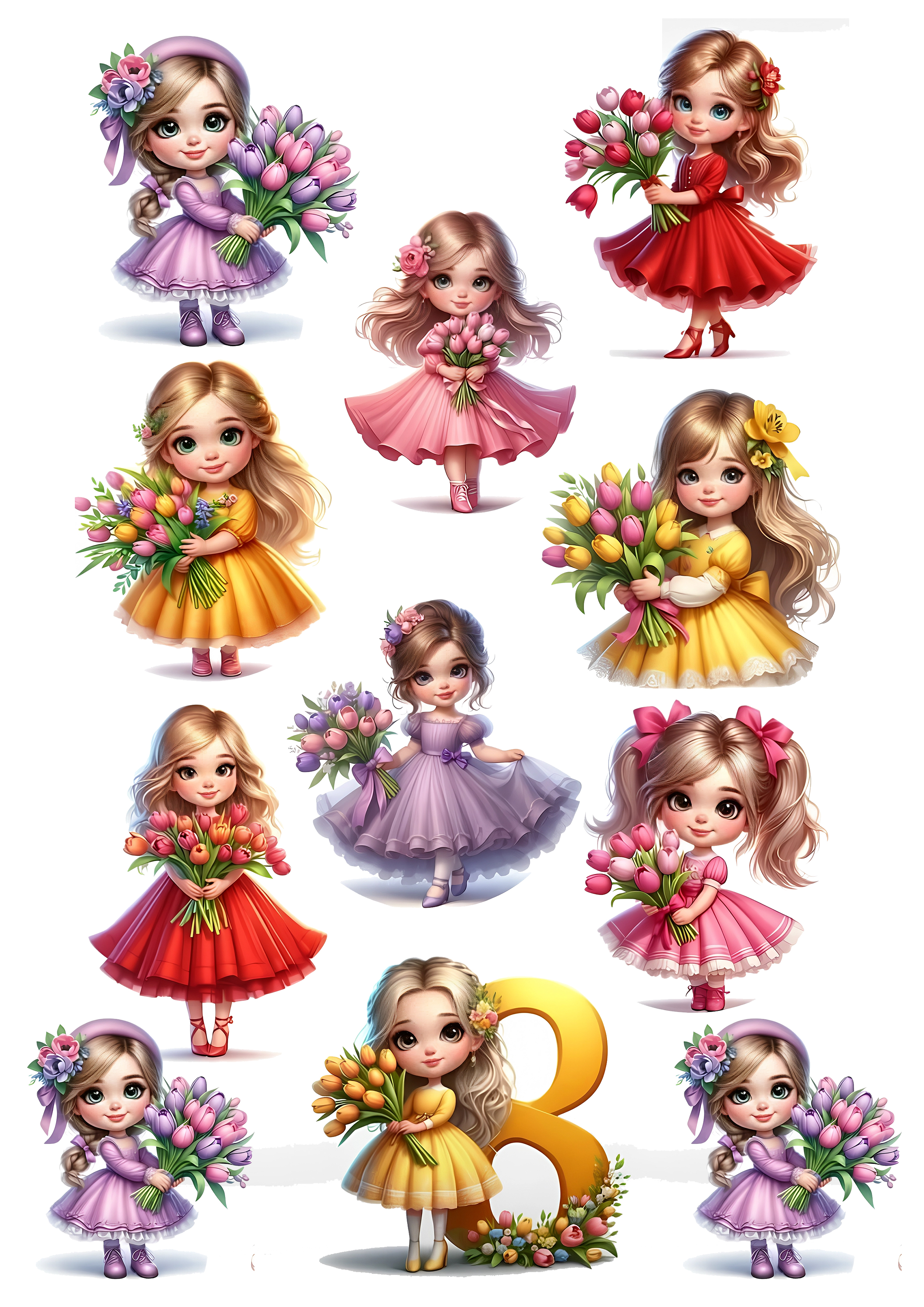 Little Girl cake topper