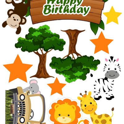 Animals cake topper