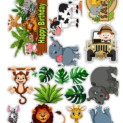 Animals cake topper