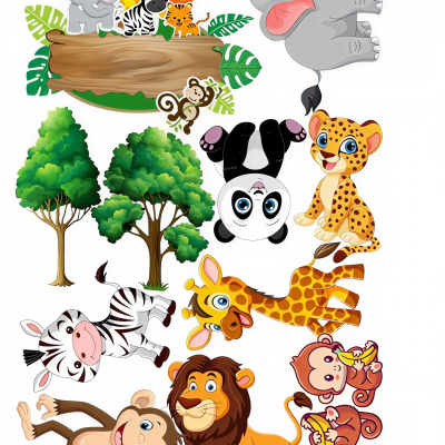 Animals cake topper