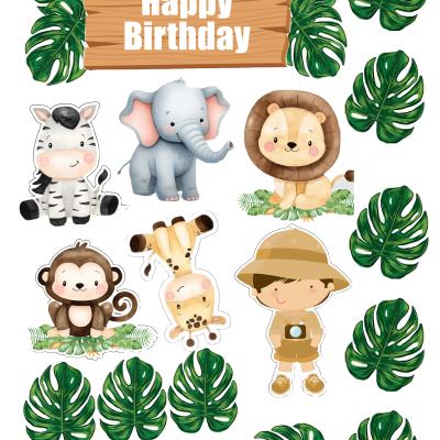 Animals cake topper