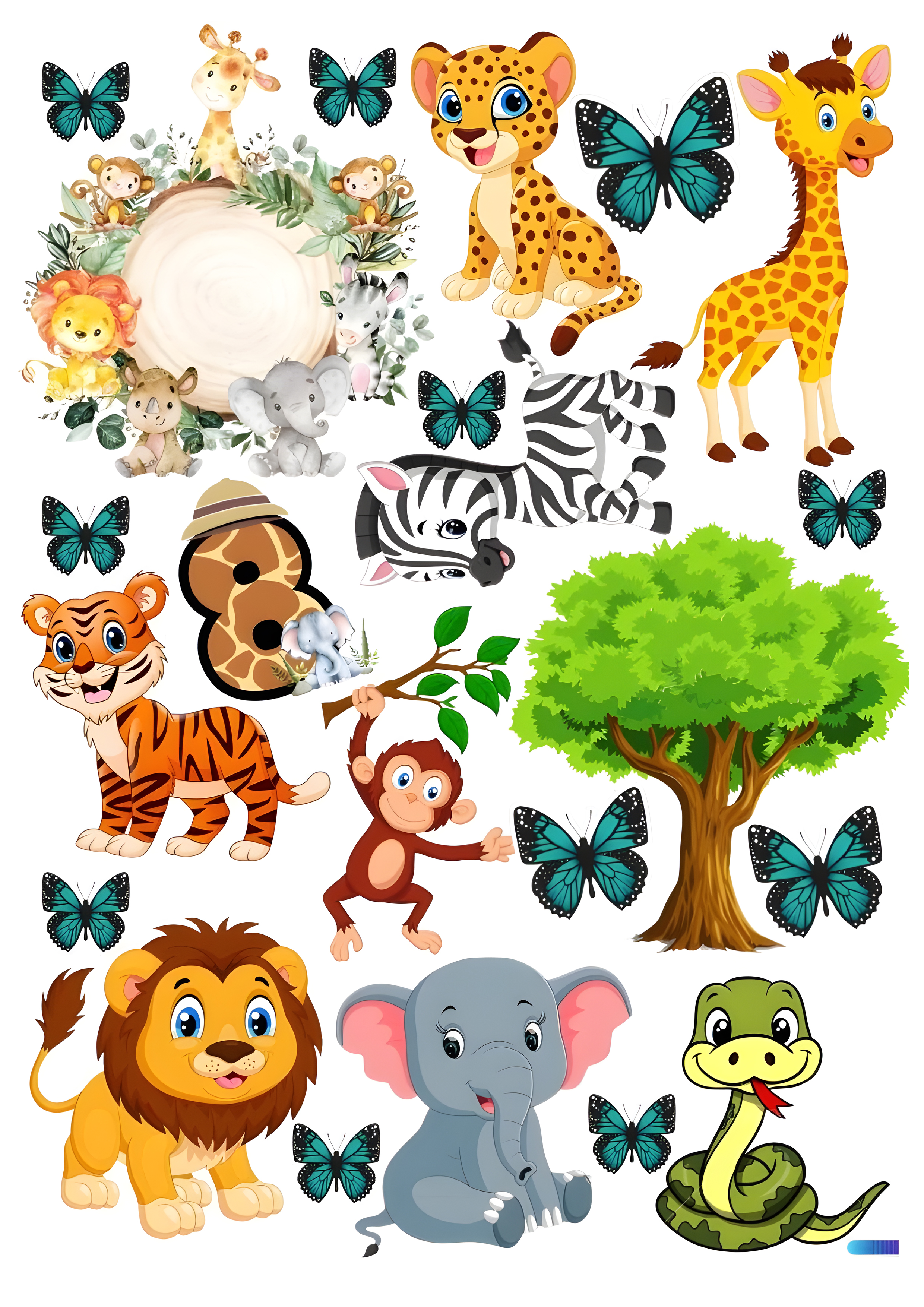 Animals cake topper