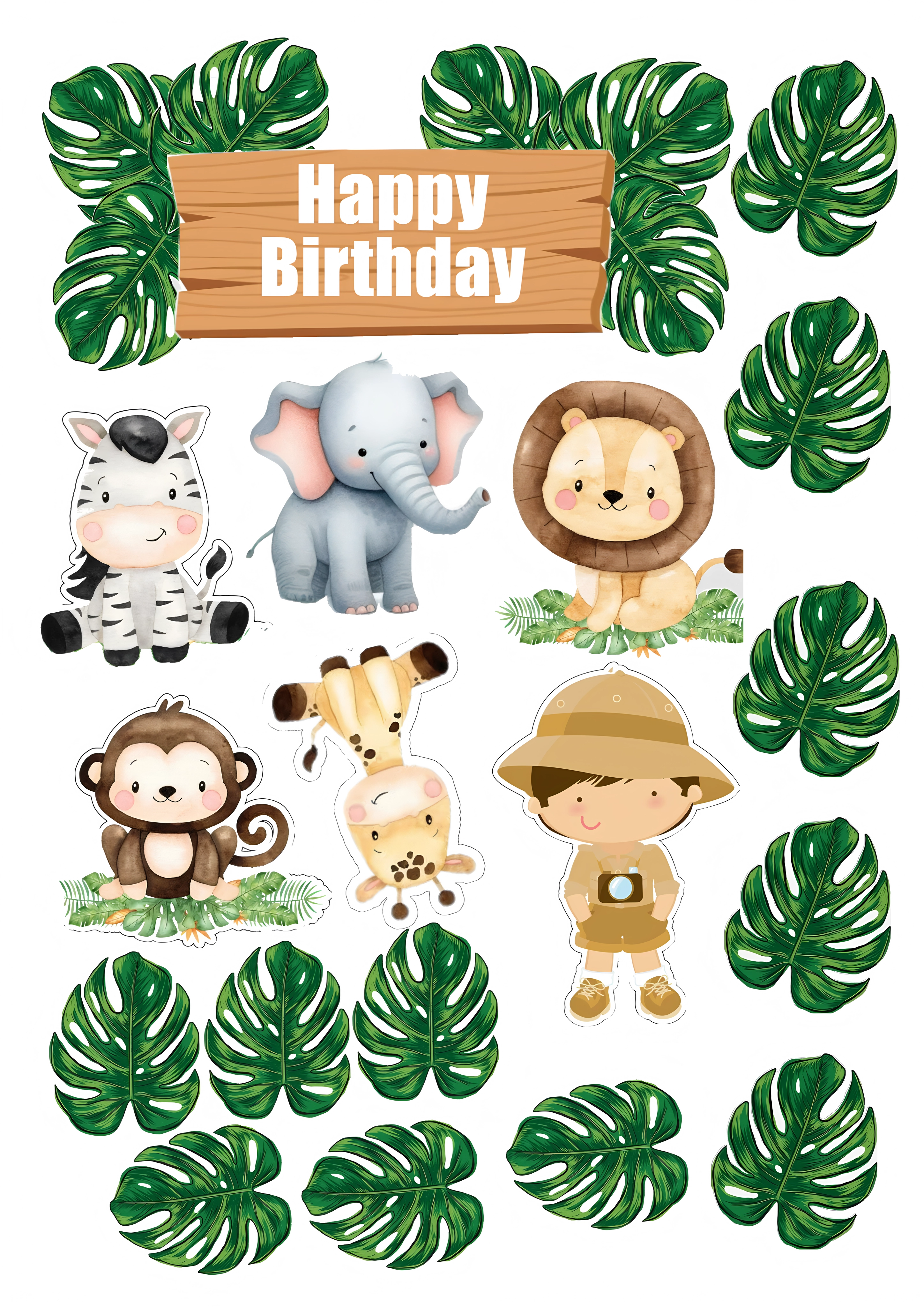 Animals cake topper