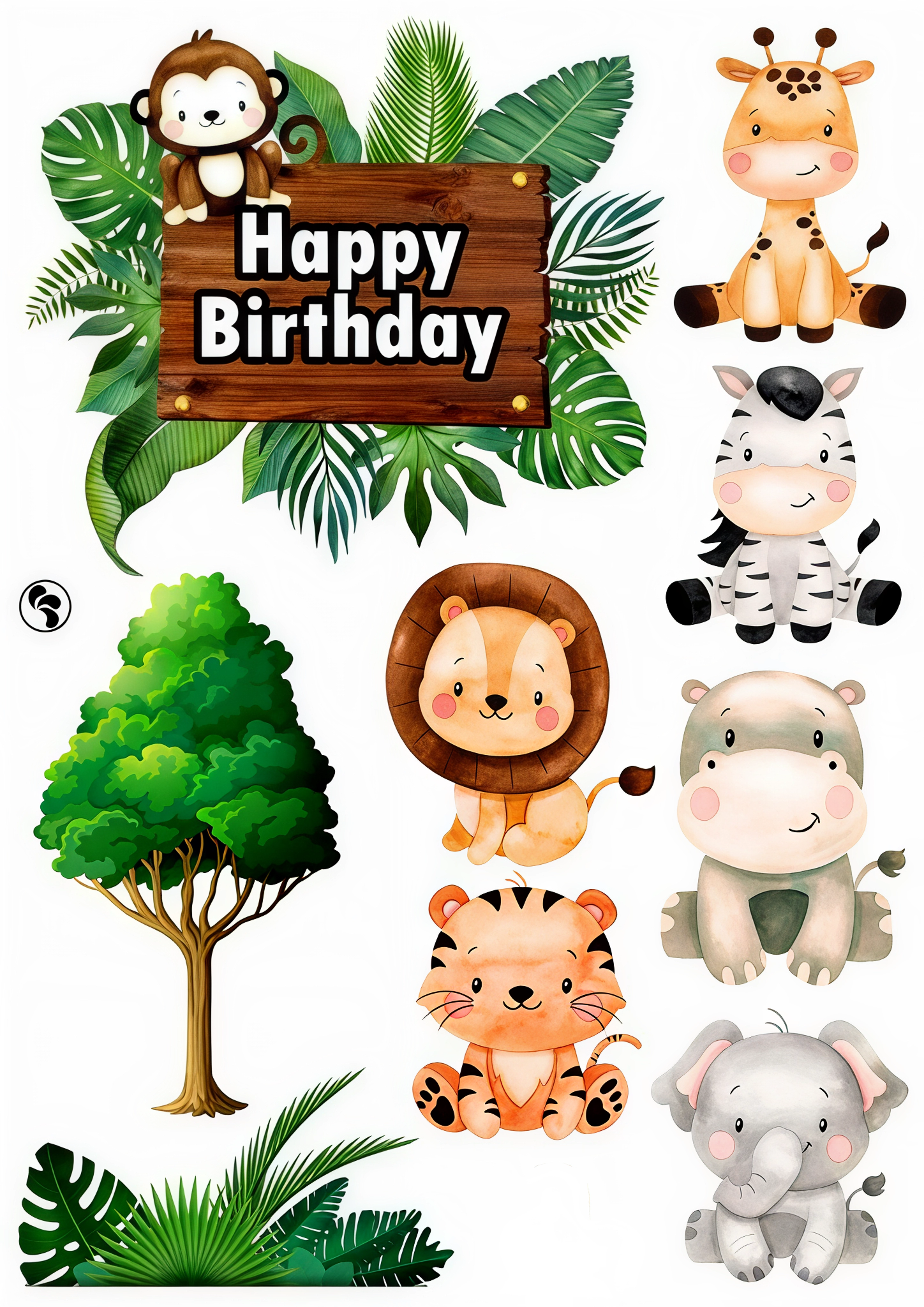 Animals cake topper