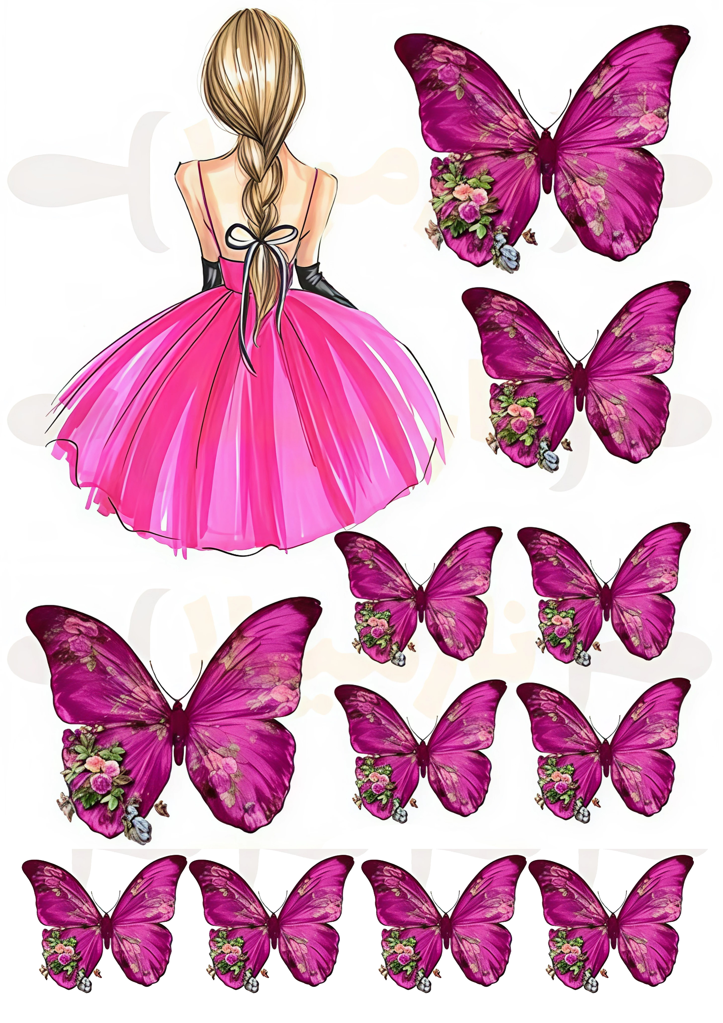 Butterfly cake topper