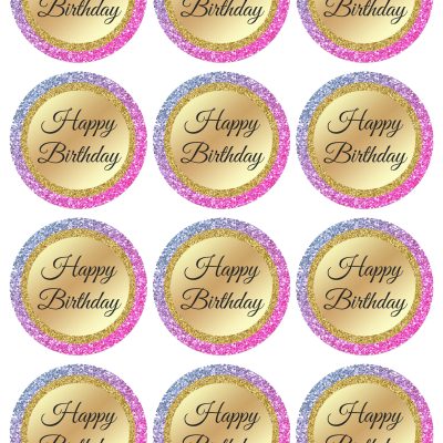 Happy Birthday cake topper