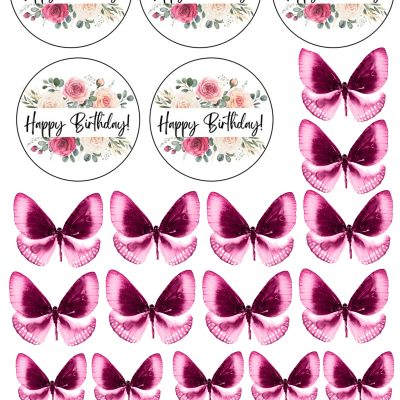 Happy Birthday cake topper