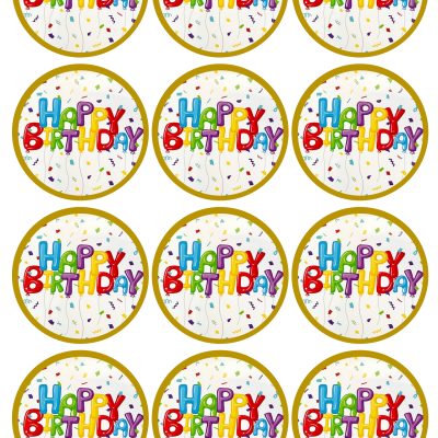 Happy Birthday cake topper