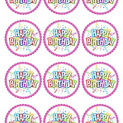 Happy Birthday cake topper