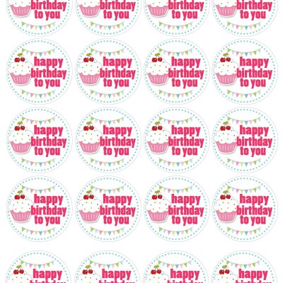 Happy Birthday cake topper