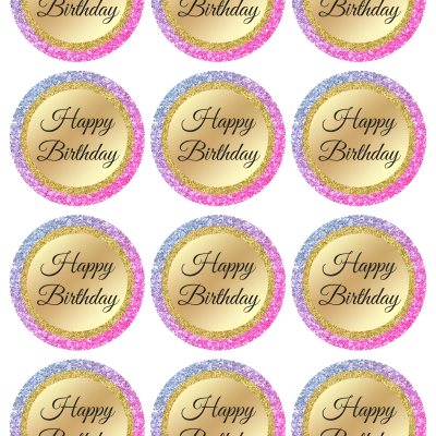 Happy Birthday cake topper