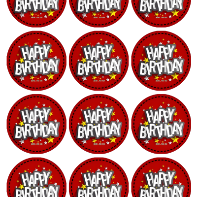 Happy Birthday cake topper