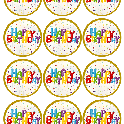 Happy Birthday cake topper