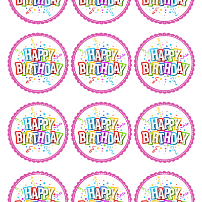 Happy Birthday cake topper