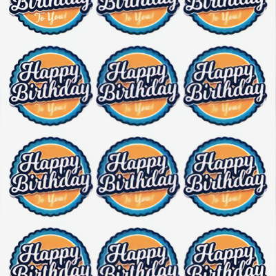 Happy Birthday cake topper