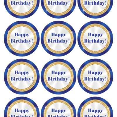 Happy Birthday cake topper