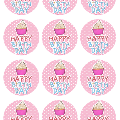 Happy Birthday cake topper