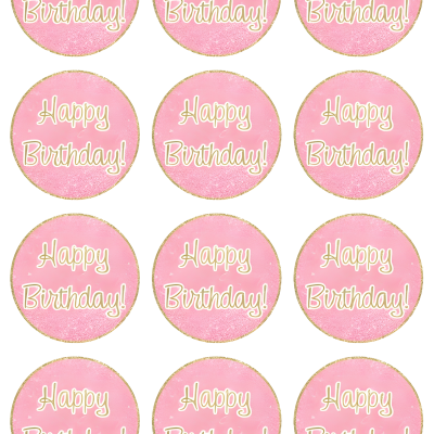 Happy Birthday cake topper