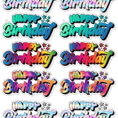 Happy Birthday cake topper