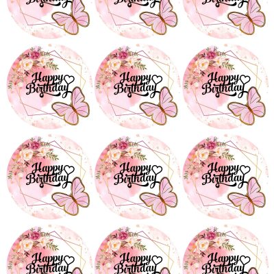 Happy Birthday cake topper