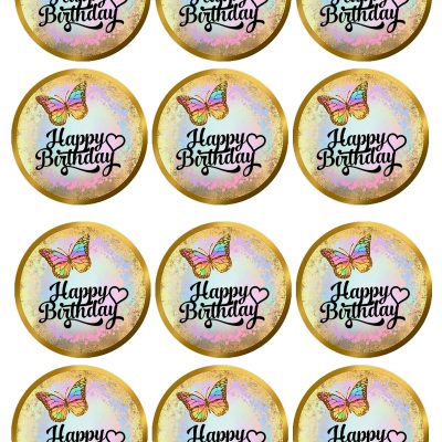 Happy Birthday cake topper