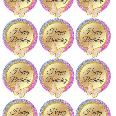 Happy Birthday cake topper