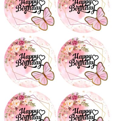 Happy Birthday cake topper