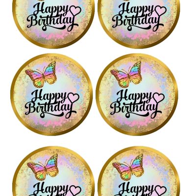 Happy Birthday cake topper