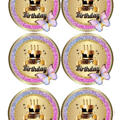 Happy Birthday cake topper