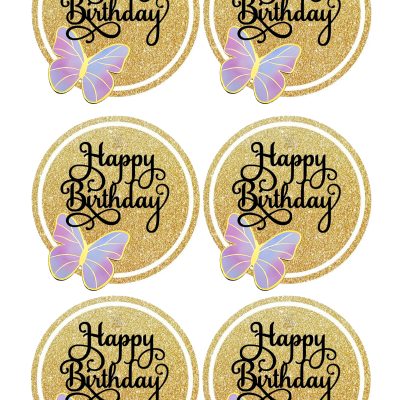 Happy Birthday cake topper