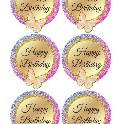 Happy Birthday cake topper