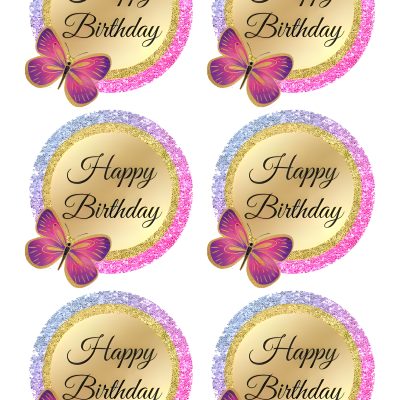 Happy Birthday cake topper