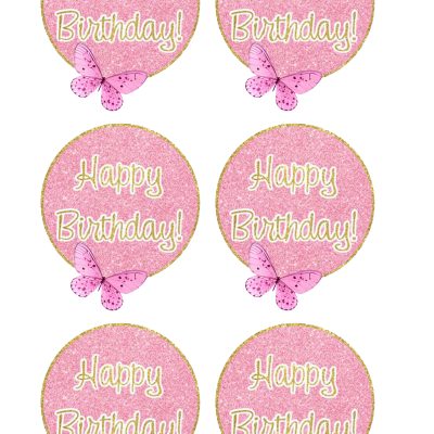 Happy Birthday cake topper