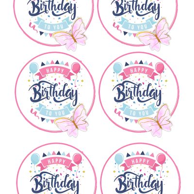 Happy Birthday cake topper