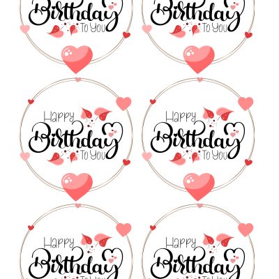 Happy Birthday cake topper