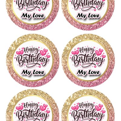 Happy Birthday cake topper