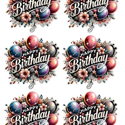 Happy Birthday cake topper