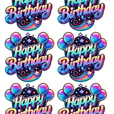 Happy Birthday cake topper