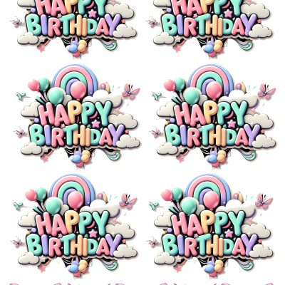 Happy Birthday cake topper